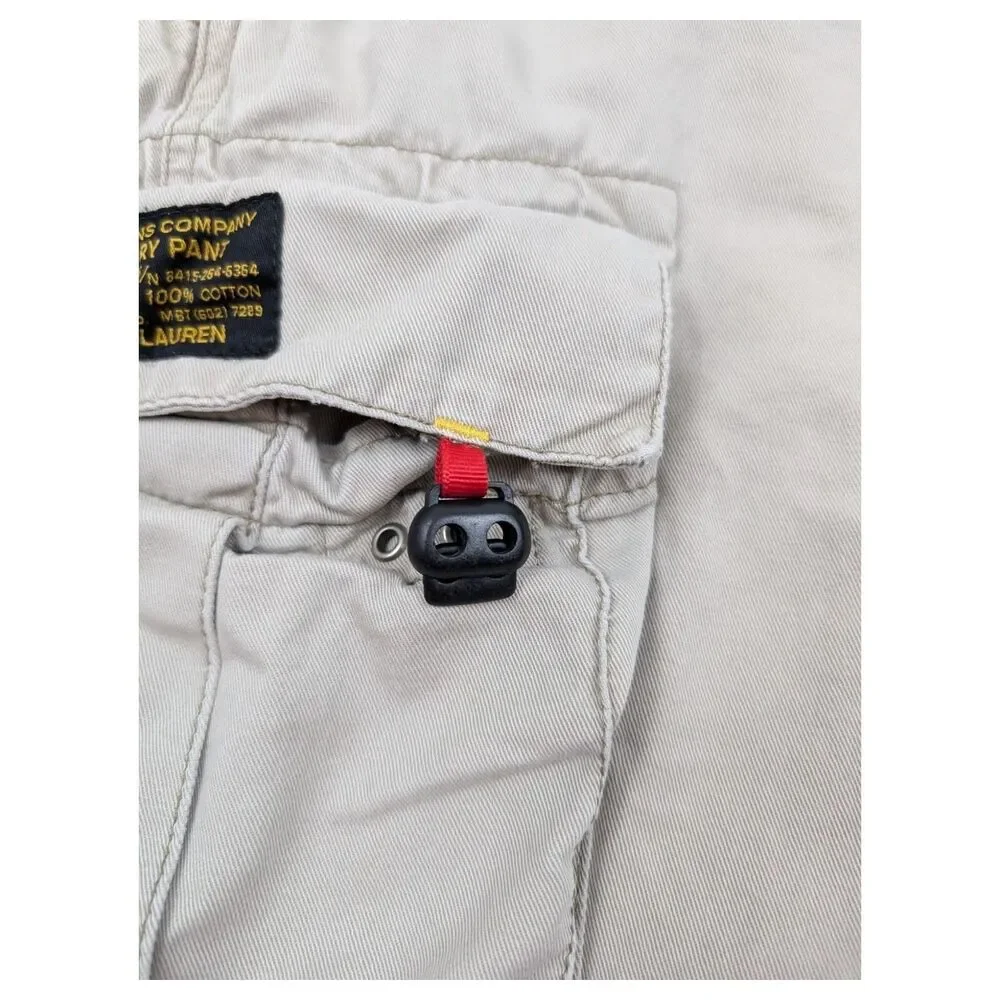 Vtg Polo Jeans Co Cargo Pants Mens 33X27 Ralph Lauren Military Style Paratrooper